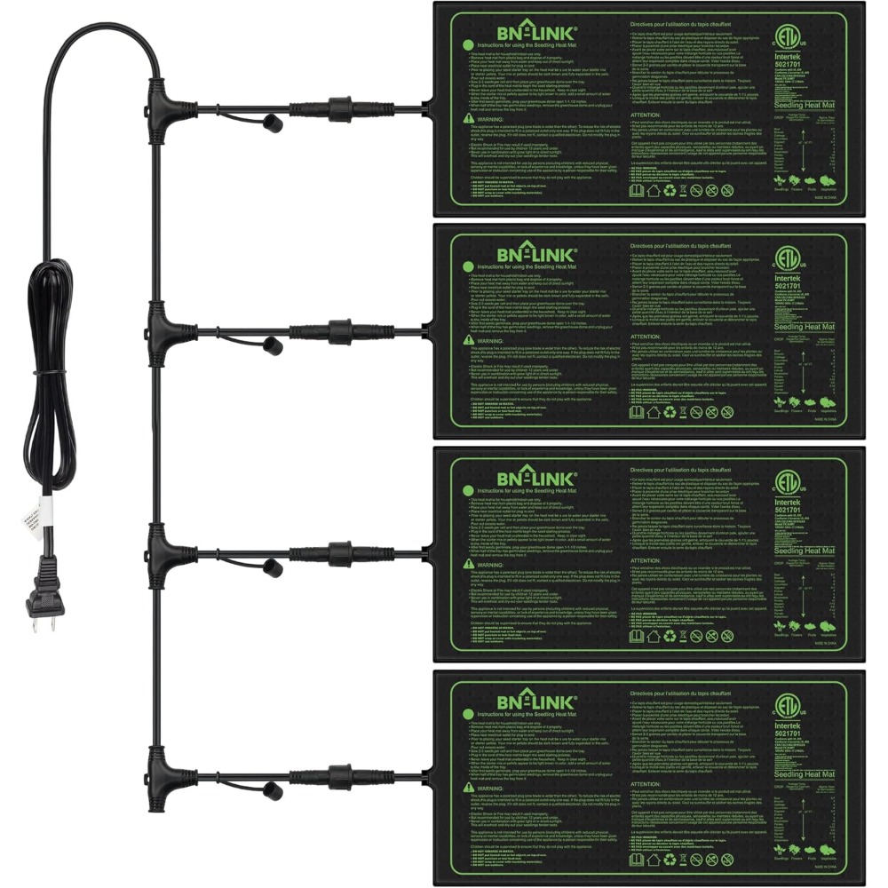 Heat Mat Seedling - 묘목 열매트 10x20.75인치 4개입 방수 식물